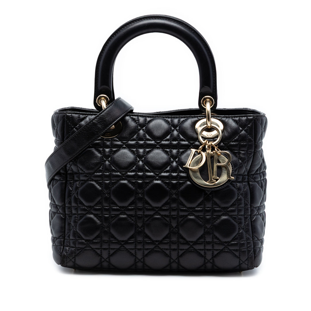 Dior Medium Cuir d’agneau Cannage Lady Dior