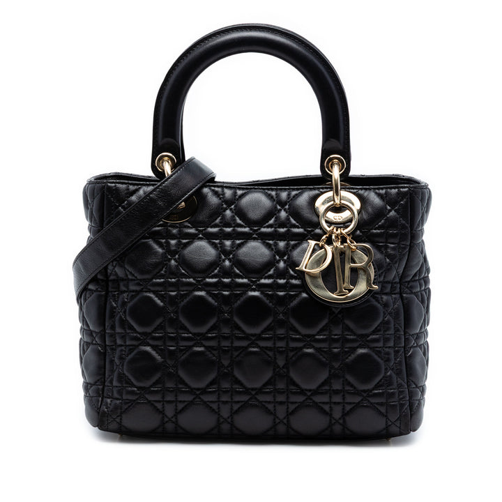 Dior Medium Cuir d’agneau Cannage Lady Dior