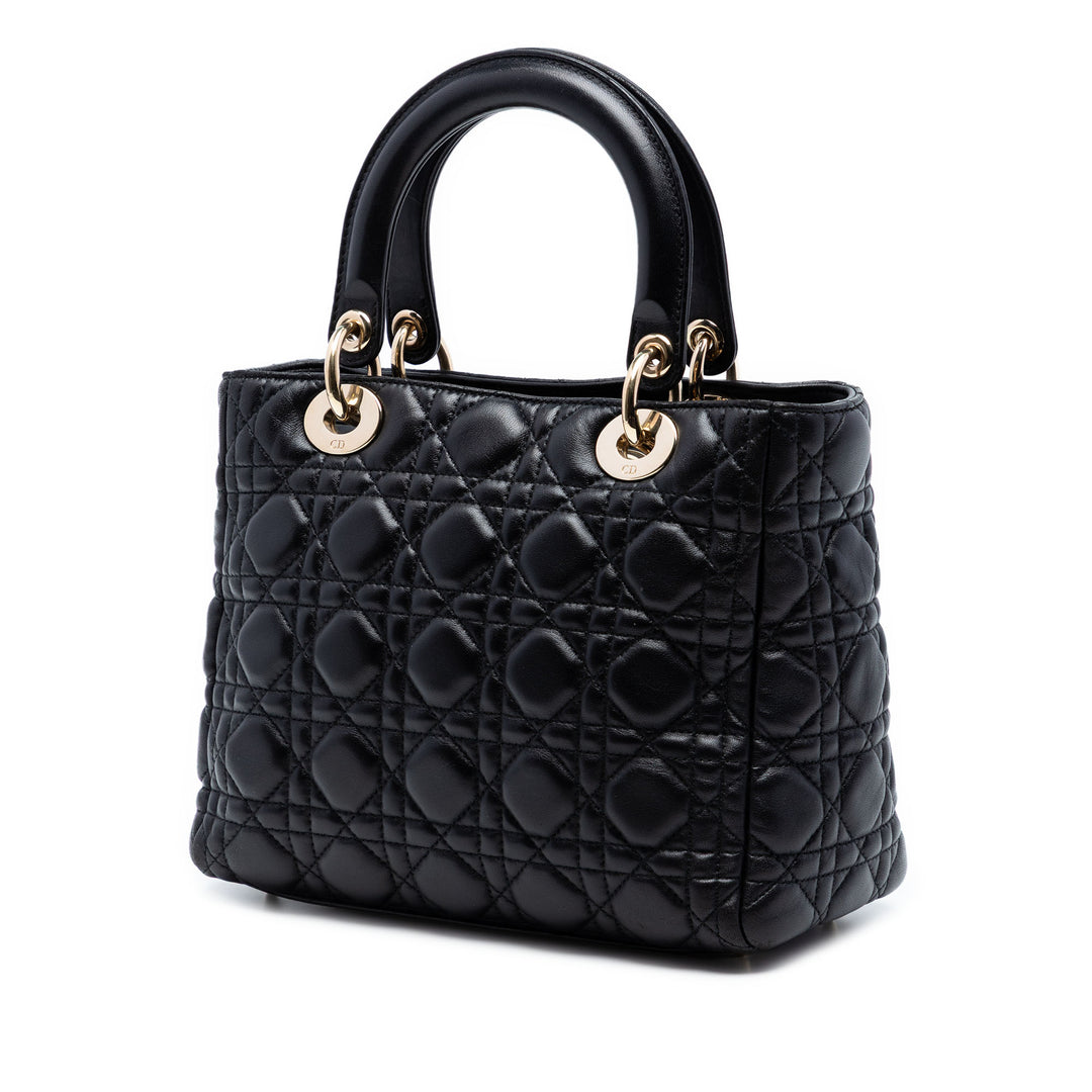 Dior Medium Cuir d’agneau Cannage Lady Dior