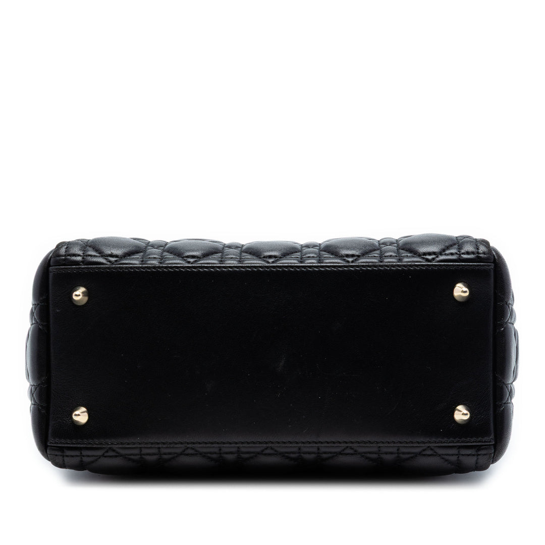 Dior Medium Cuir d’agneau Cannage Lady Dior
