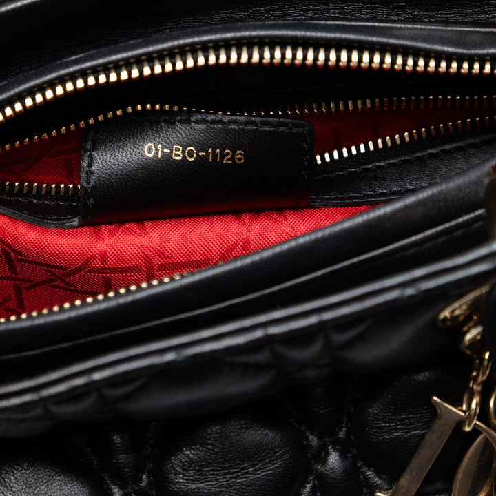 Dior Medium Cuir d’agneau Cannage Lady Dior