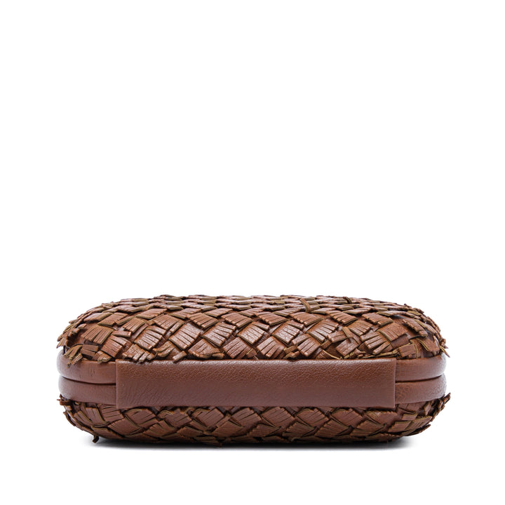 Bottega Veneta Intrecciato Fringe Knot Pochette nappa Marron – vue 3 – GABY PARIS