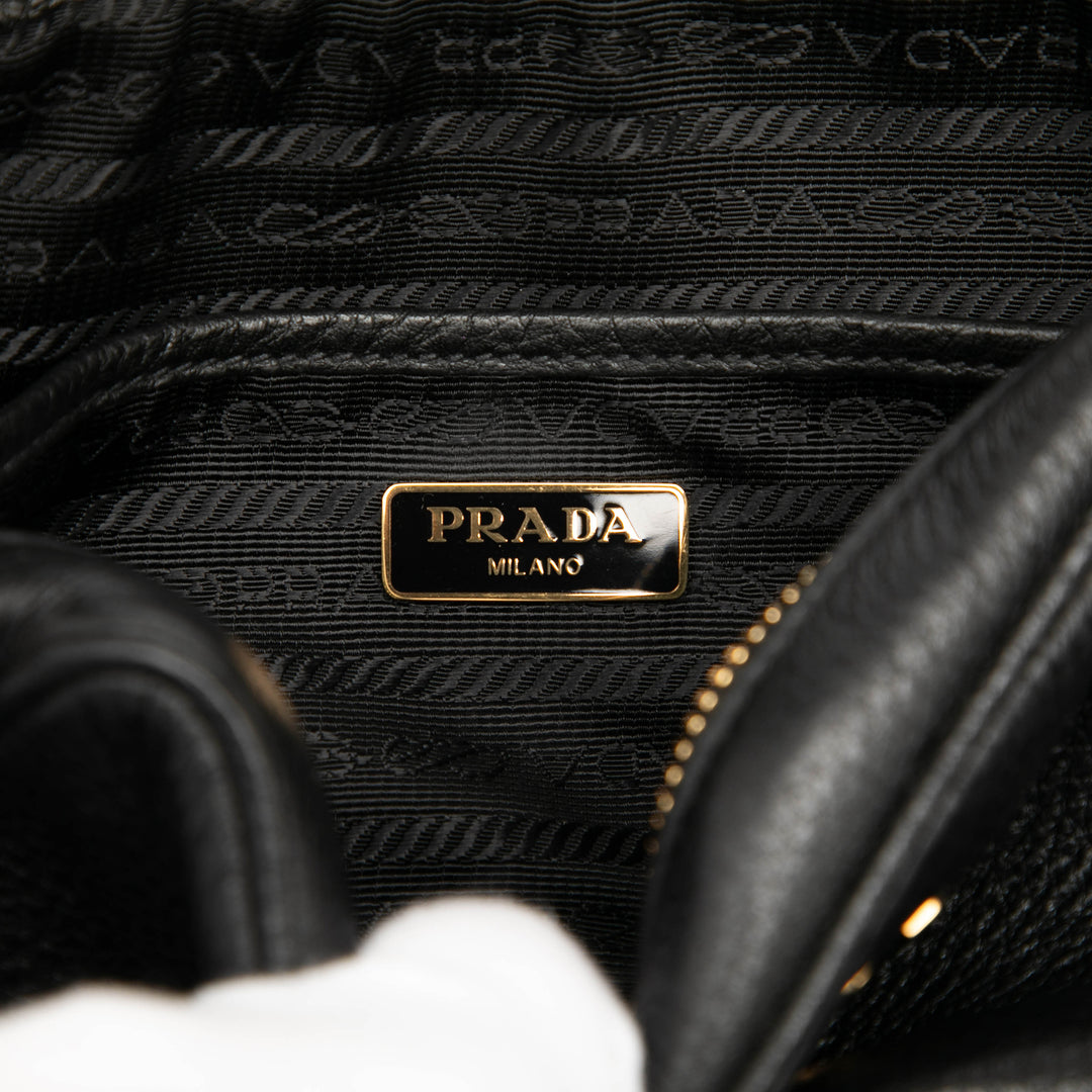 Prada Vitello Daino Sac caméra Noir