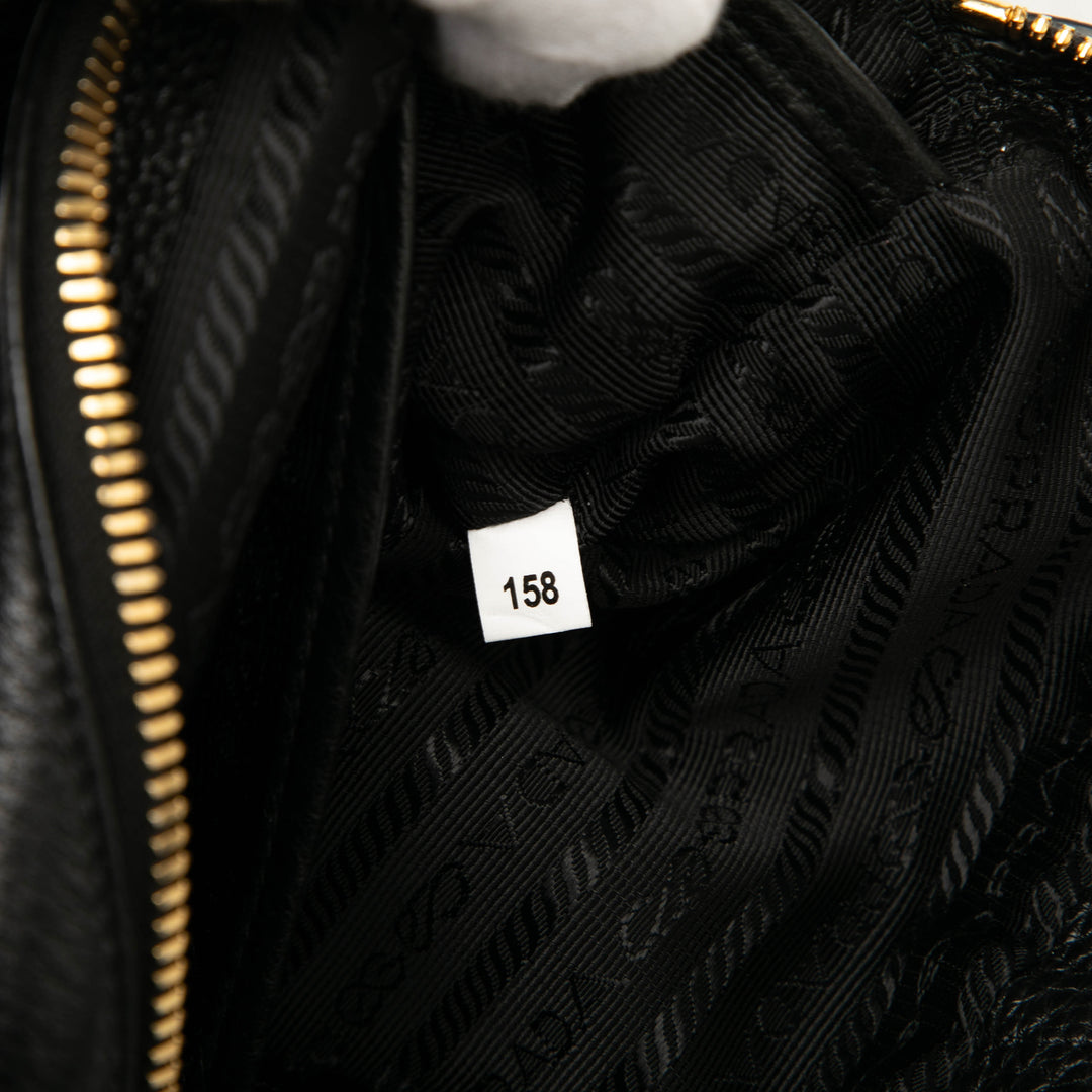 Prada Vitello Daino Sac caméra Noir