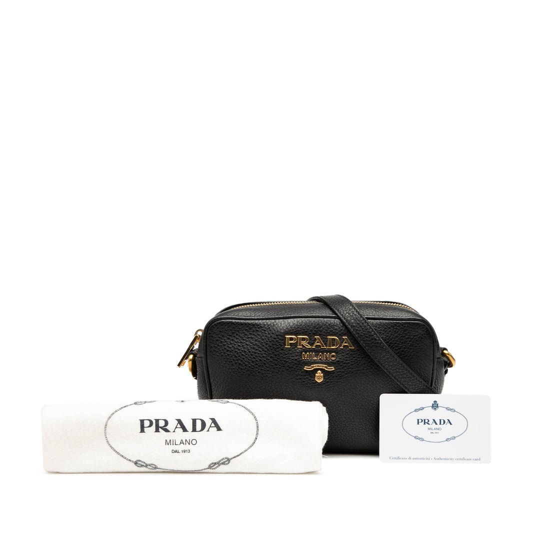Prada Vitello Daino Sac caméra Noir
