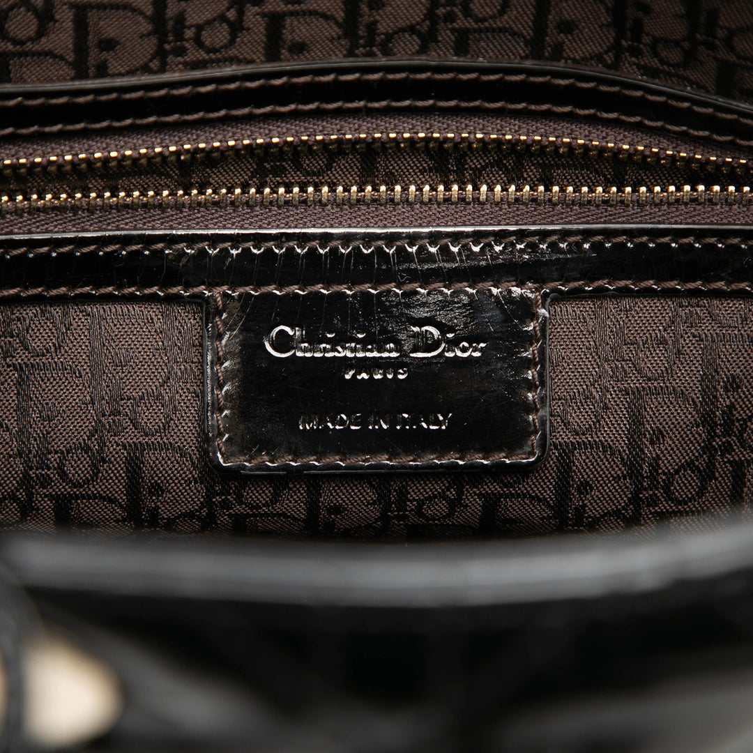 Dior Large Cuir verni Cannage Lady Dior