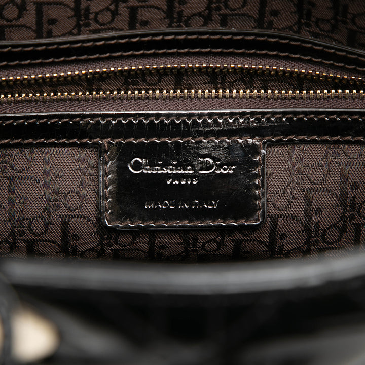 Dior Large Cuir verni Cannage Lady Dior