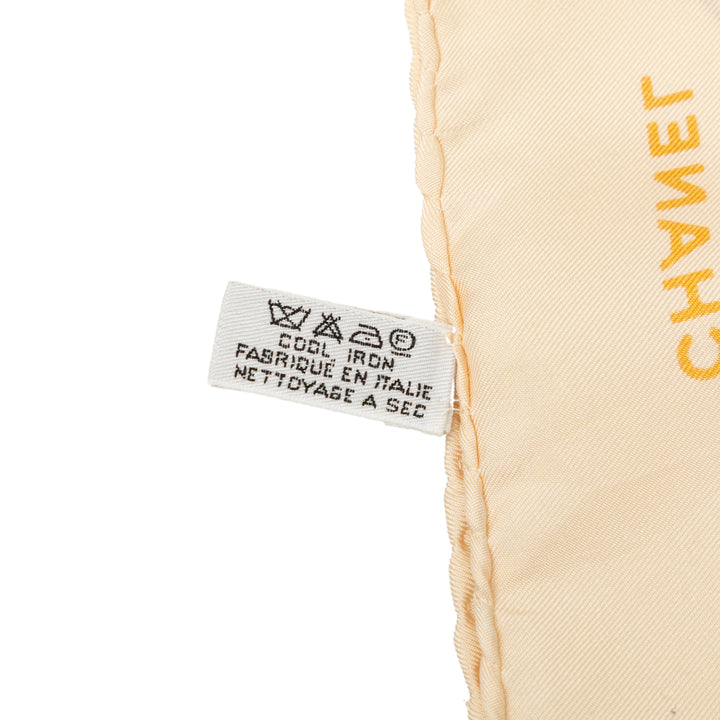 Chanel CC Medallion Chain Printed Soie Foulard