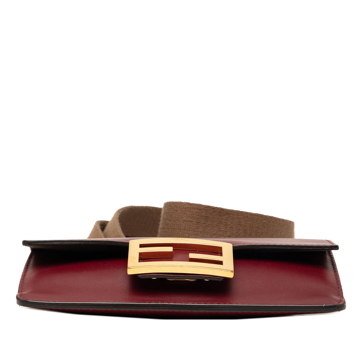 Fendi Mini Cuir Flat Baguette Sac porté croisé