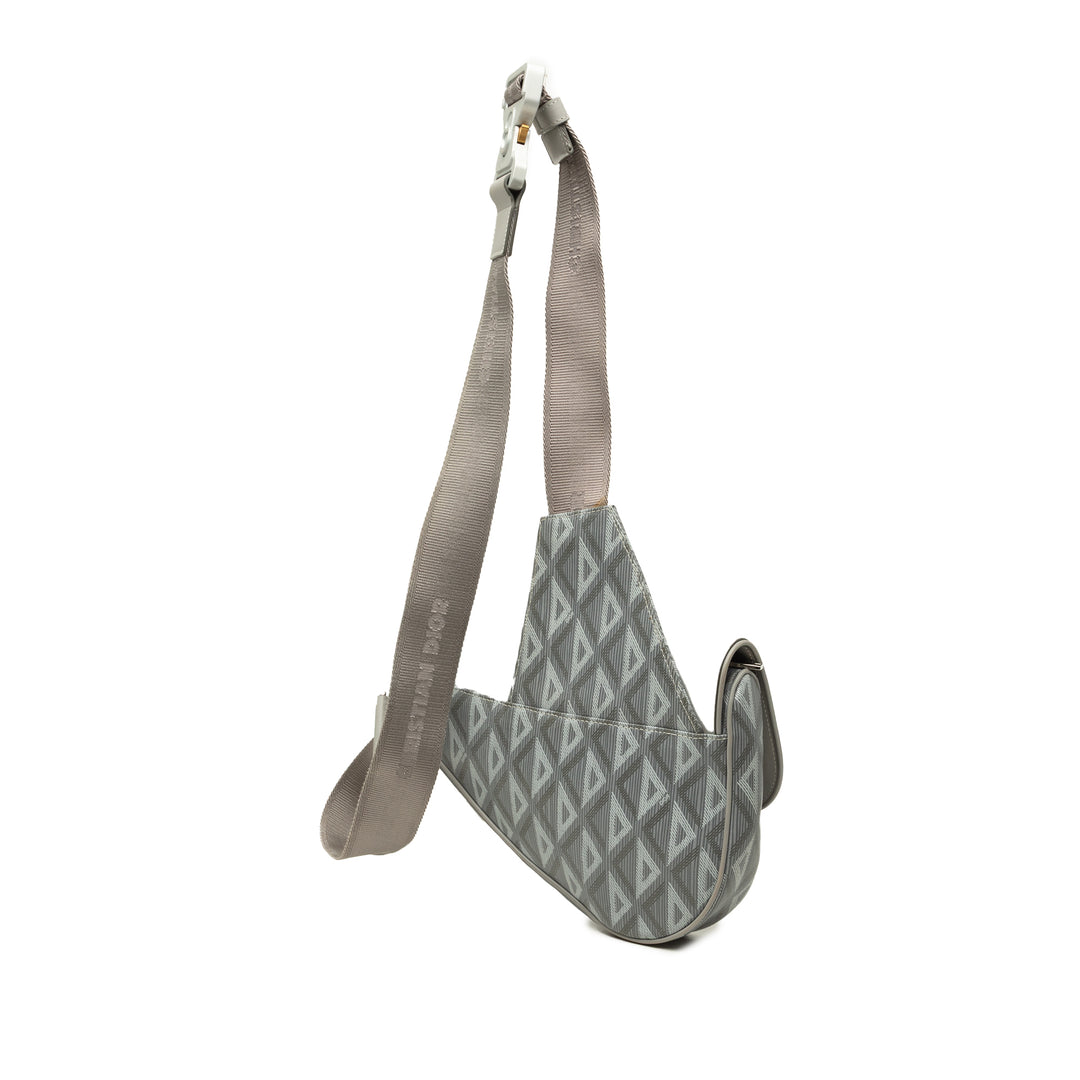 Dior CD Diamond et Saddle Sac Gris – vue 2 – GABY PARIS