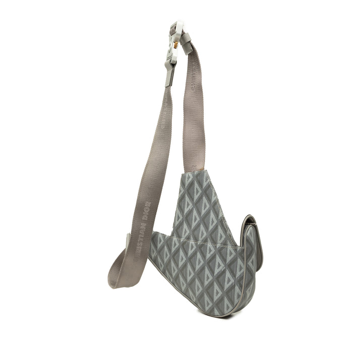 Dior CD Diamond et Saddle Sac Gris – vue 2 – GABY PARIS