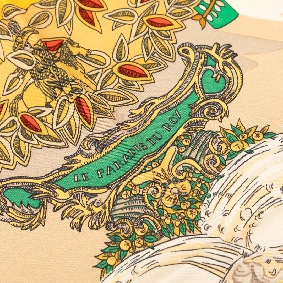 Hermès Le Paradis du Roy Soie Foulard 90