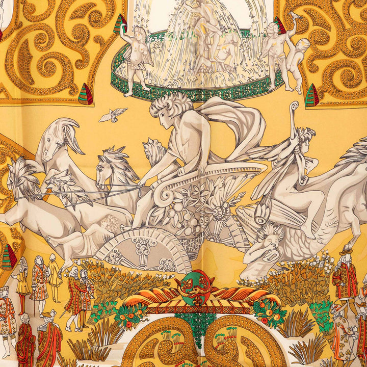 Hermès Le Paradis du Roy Soie Foulard 90