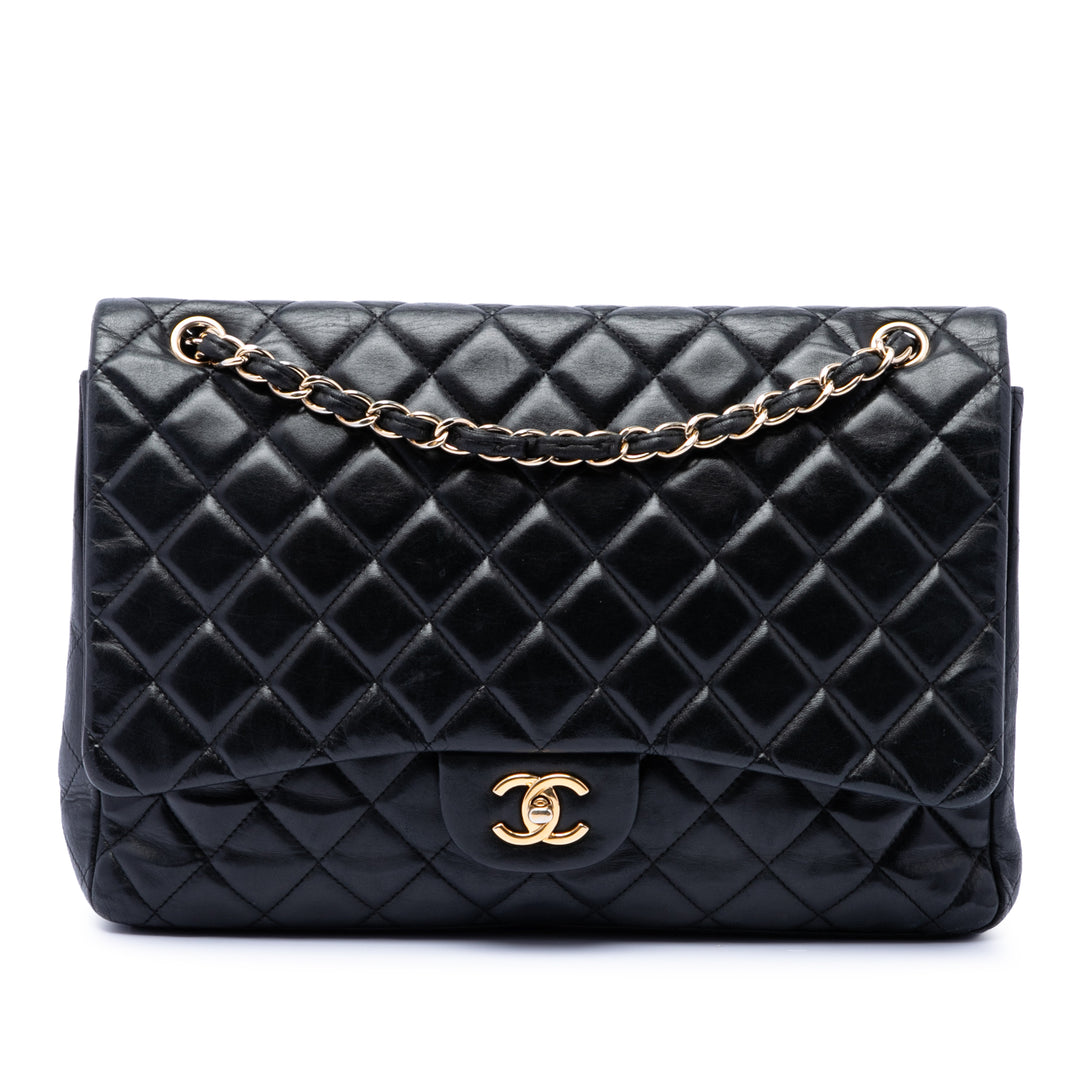 Chanel Maxi Classic Cuir d’agneau Simple rabat