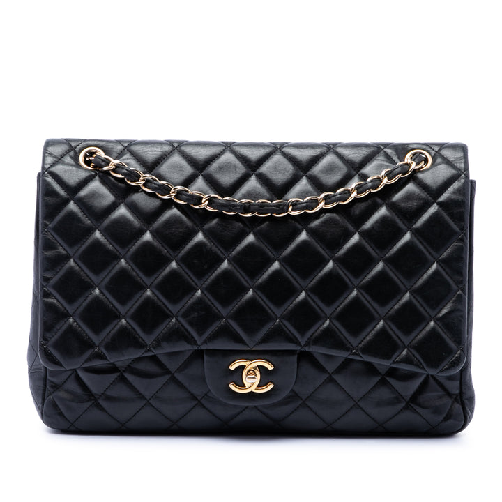 Chanel Maxi Classic Cuir d’agneau Simple rabat