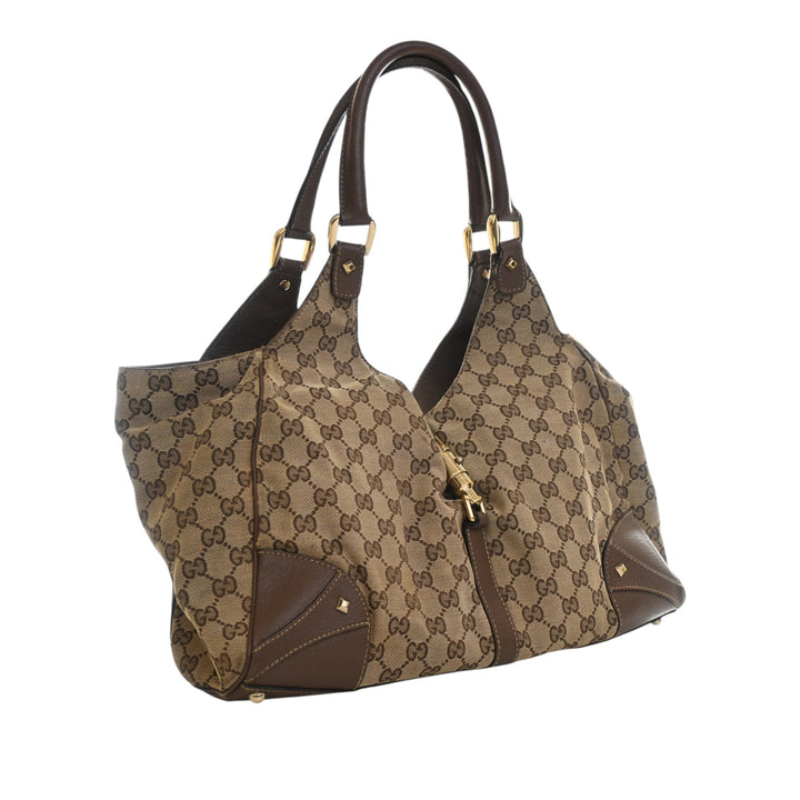 Gucci GG Toile Nailhead Jackie Bardot Sac bandoulière