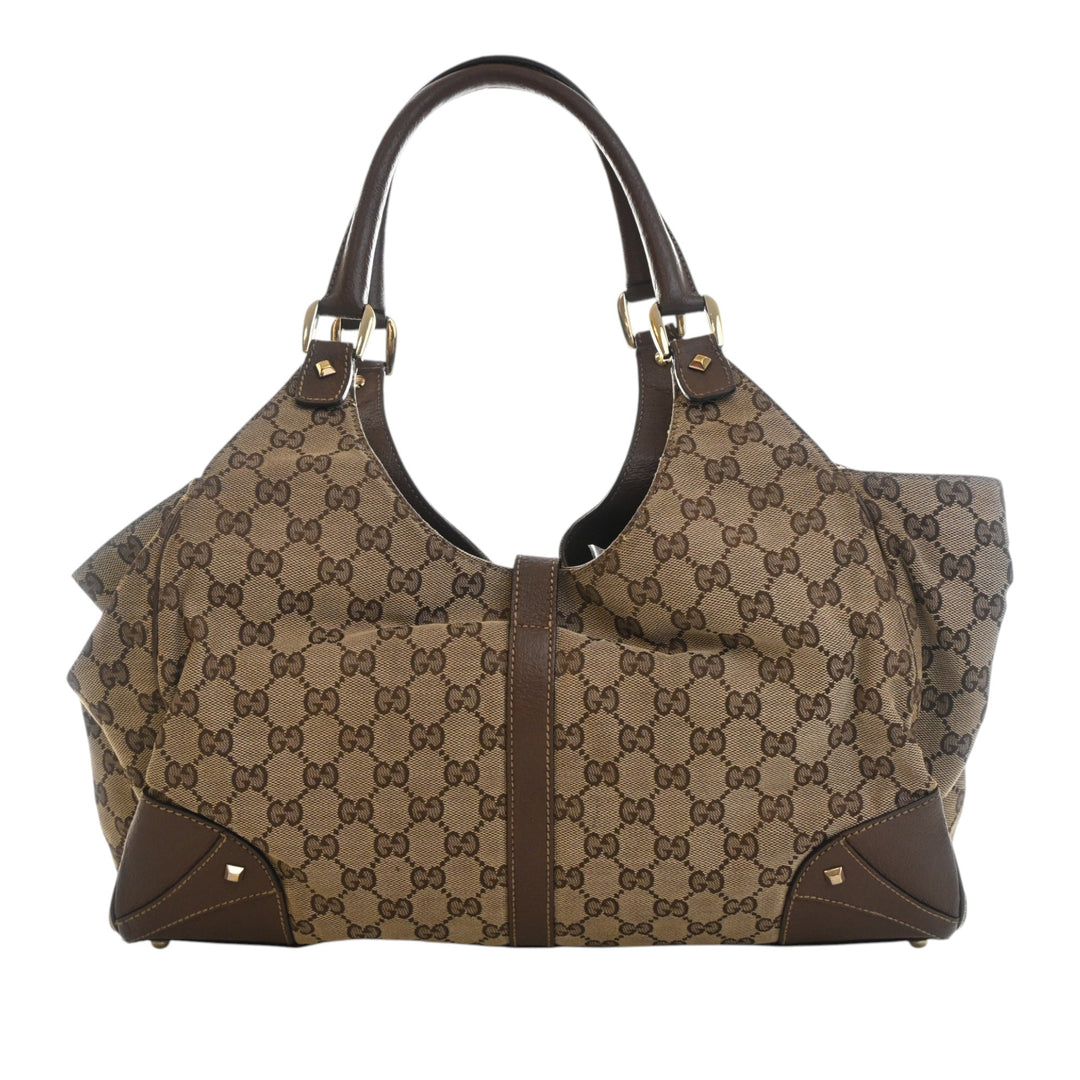 Gucci GG Toile Nailhead Jackie Bardot Sac bandoulière
