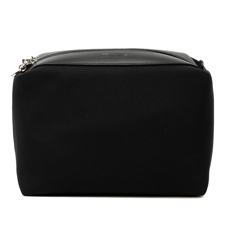 Ferragamo Pochette Travel Noir – vue principale – GABY PARIS