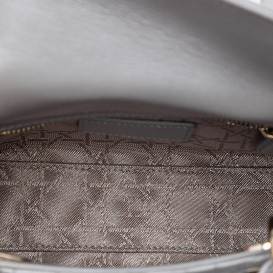 Dior Mini Metallic Cuir d’agneau Cannage Lady Dior