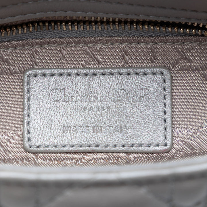 Dior Mini Metallic Cuir d’agneau Cannage Lady Dior
