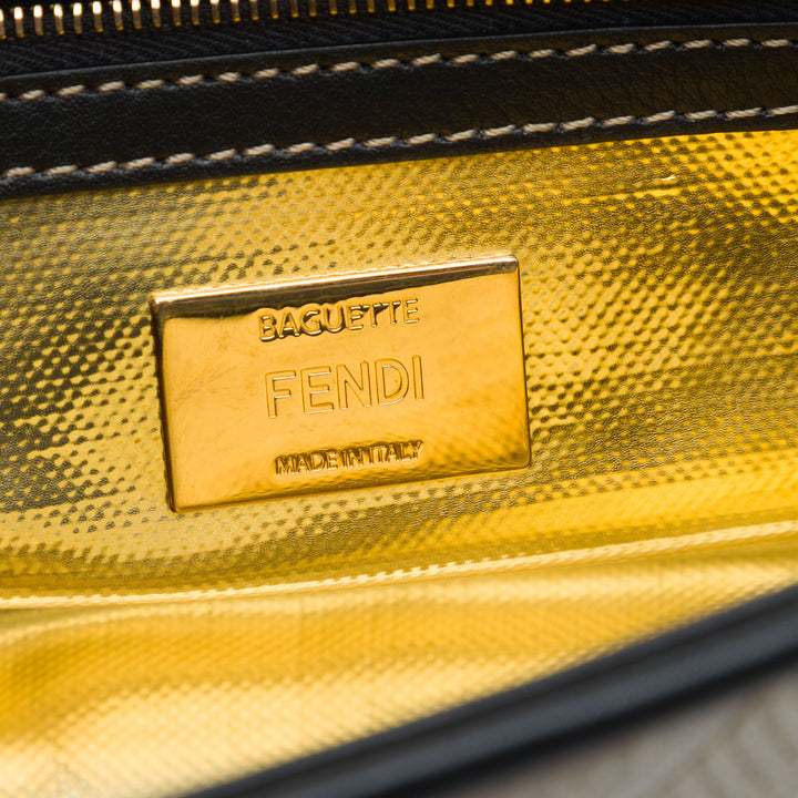 Fendi Zucca brodé Toile Baguette Sac