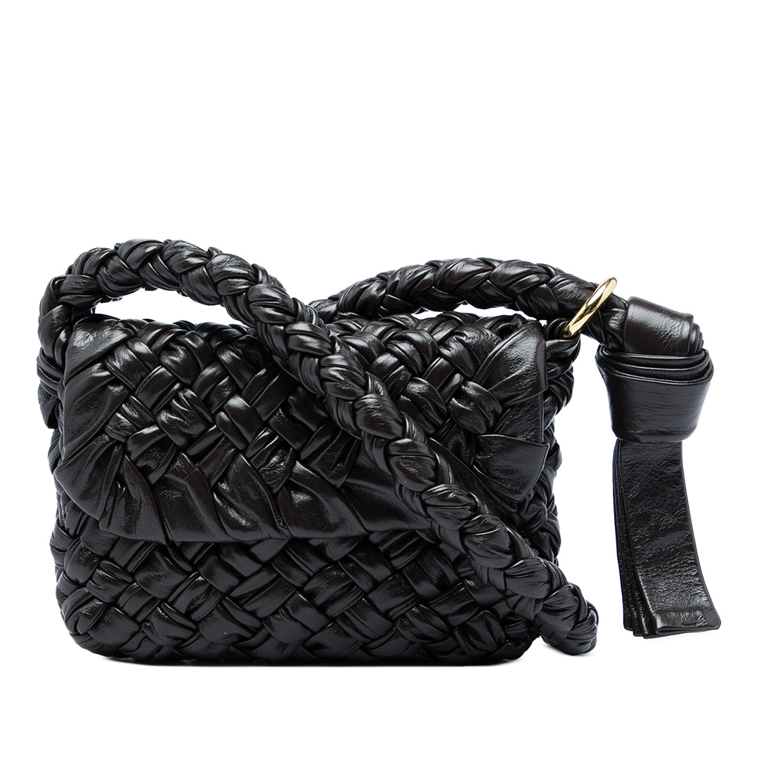 Bottega Veneta Sac bandoulière Intrecciato Kalimero Citta Petit Marron – vue principale – GABY PARIS