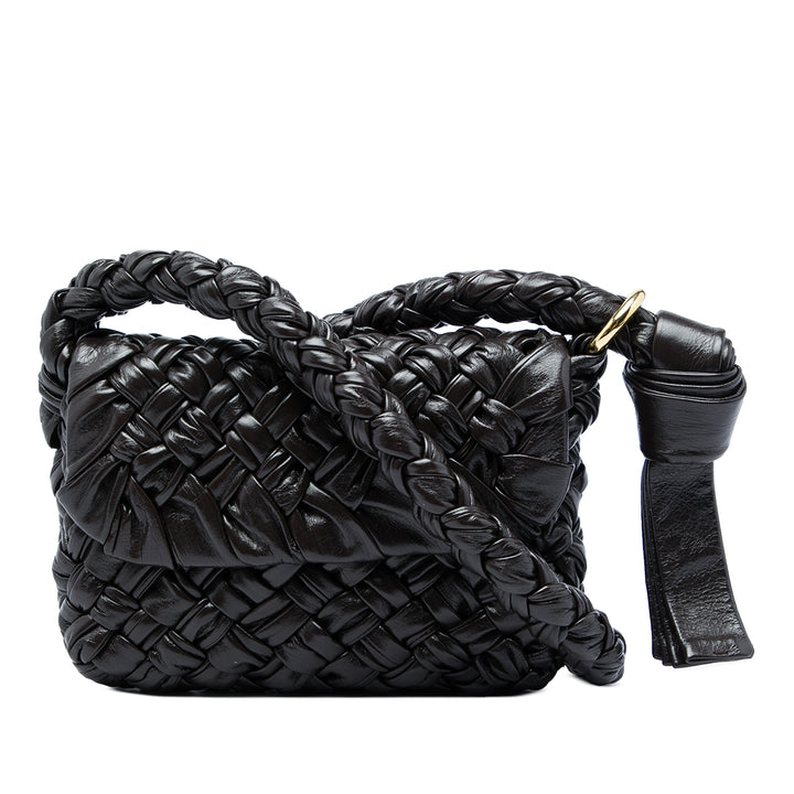 Bottega Veneta Sac bandoulière Intrecciato Kalimero Citta Petit Marron – vue principale – GABY PARIS