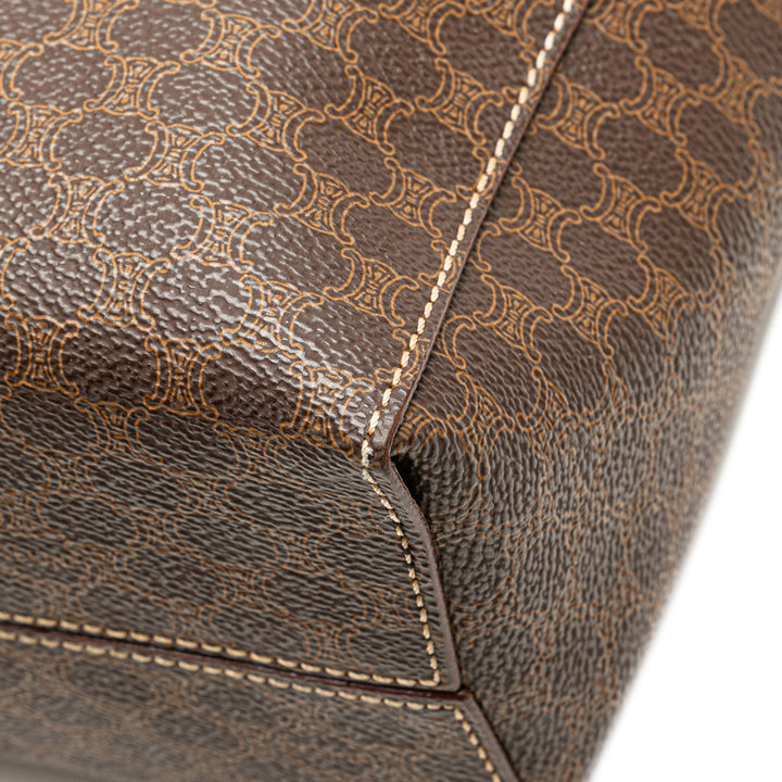 Macadam Coated Canvas Tote Brown - Gaby Paris