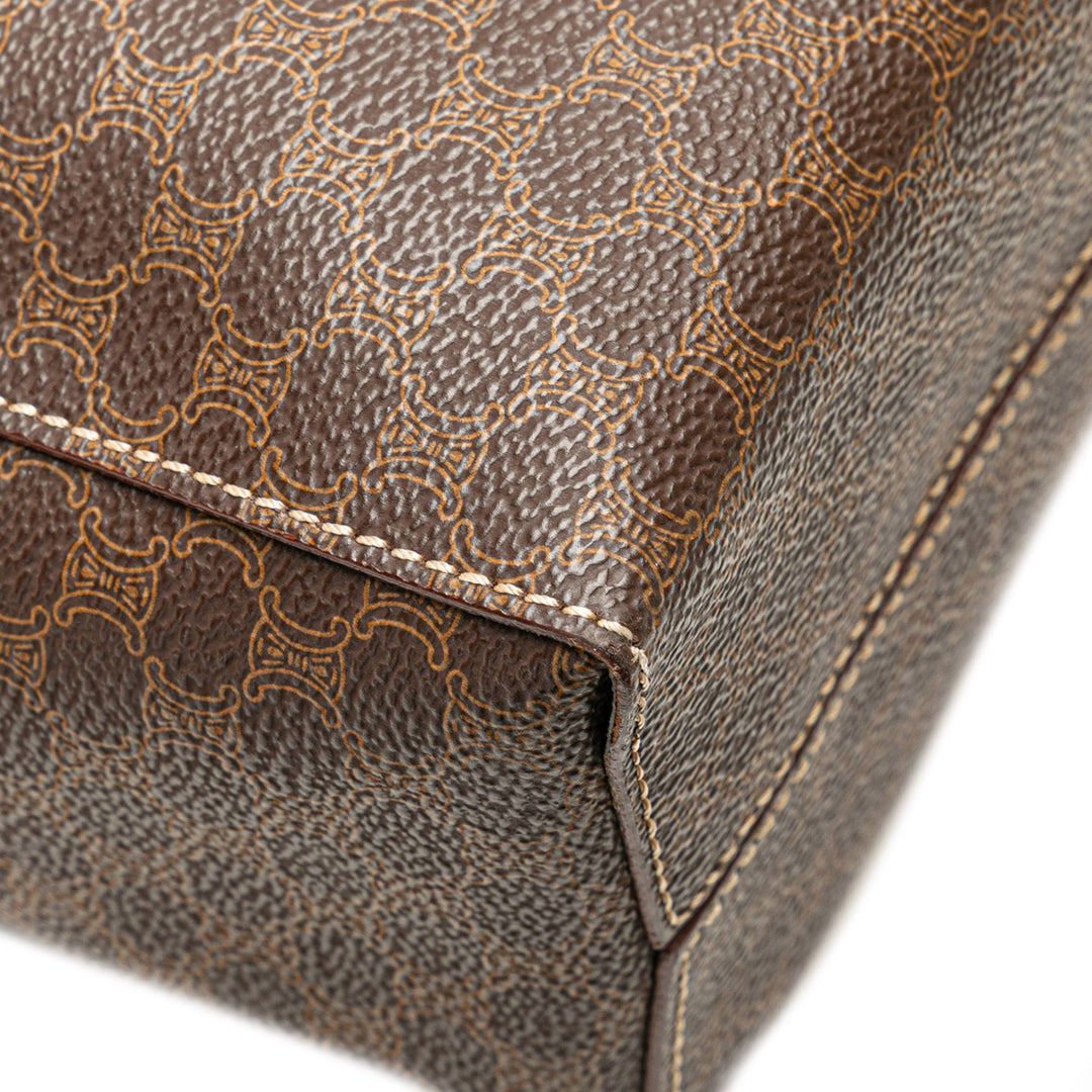 Macadam Coated Canvas Tote Brown - Gaby Paris