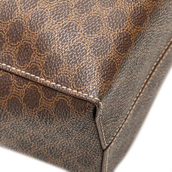 Macadam Coated Canvas Tote Brown - Gaby Paris