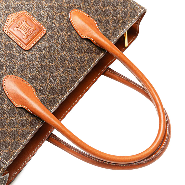 Macadam Coated Canvas Tote Brown - Gaby Paris