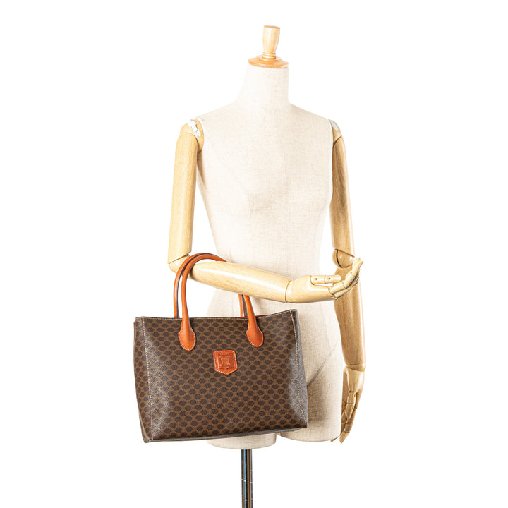 Macadam Coated Canvas Tote Brown - Gaby Paris