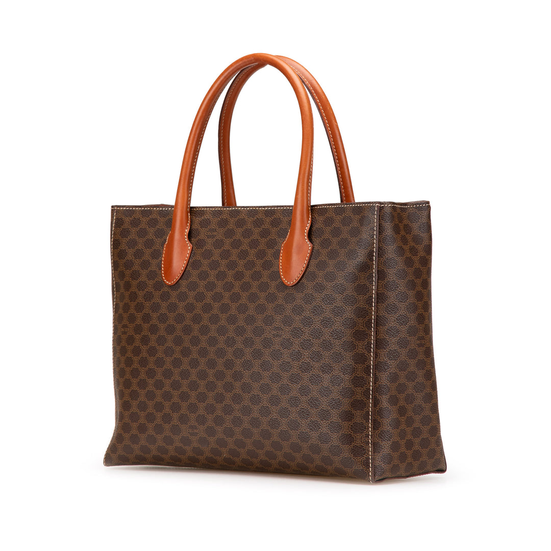Macadam Coated Canvas Tote Brown - Gaby Paris