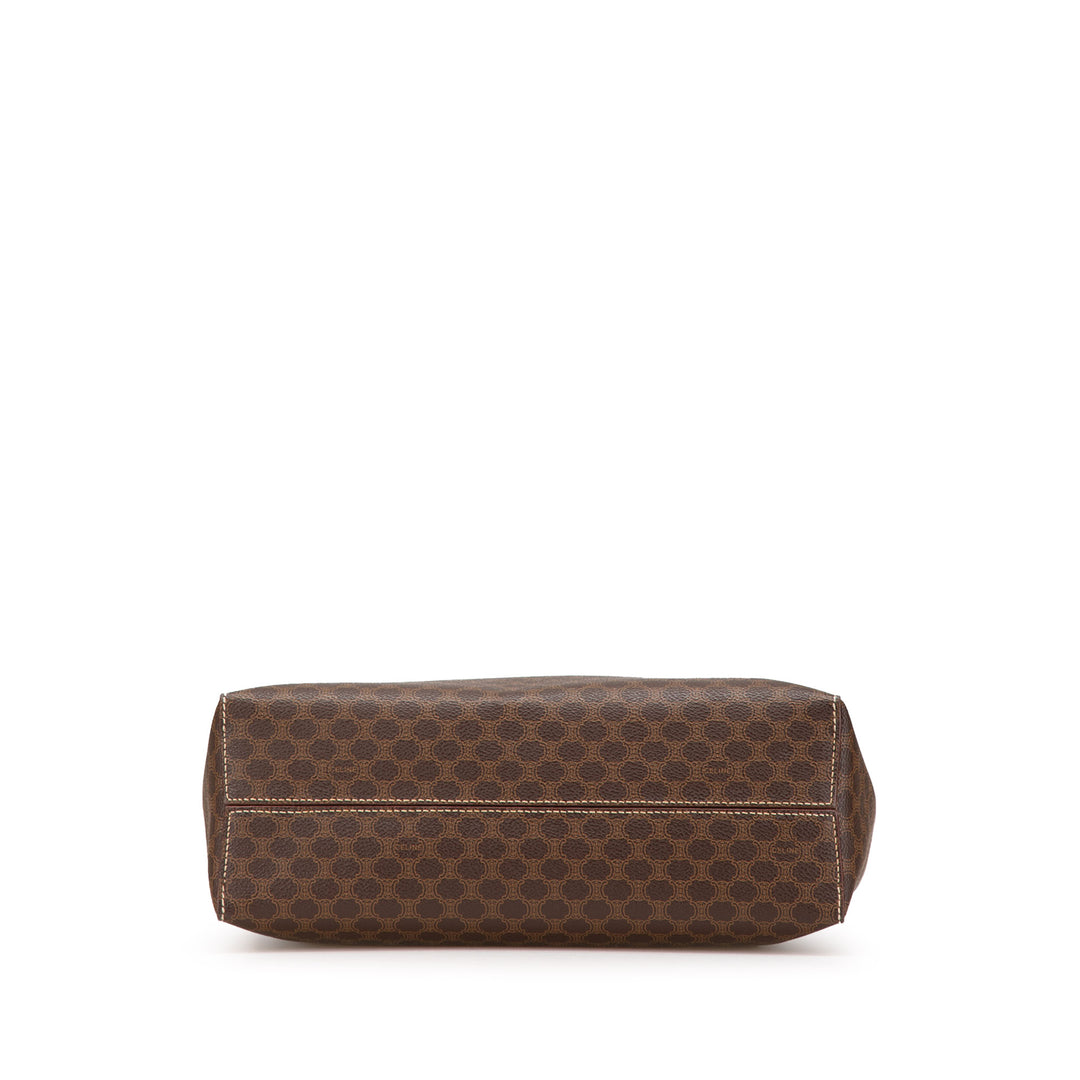 Macadam Coated Canvas Tote Brown - Gaby Paris