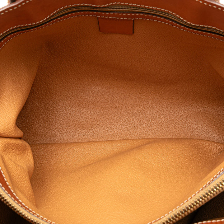 Macadam Coated Canvas Tote Brown - Gaby Paris