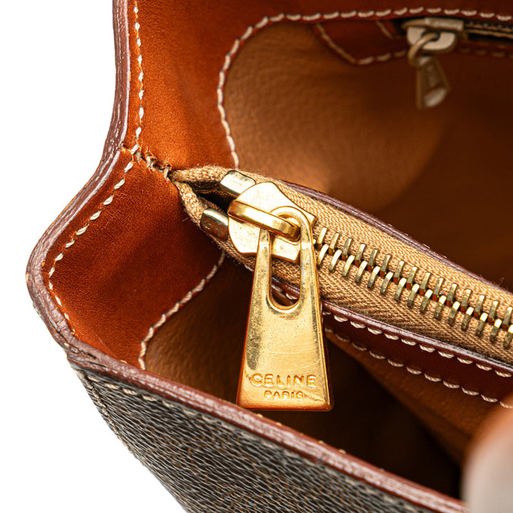 Macadam Coated Canvas Tote Brown - Gaby Paris