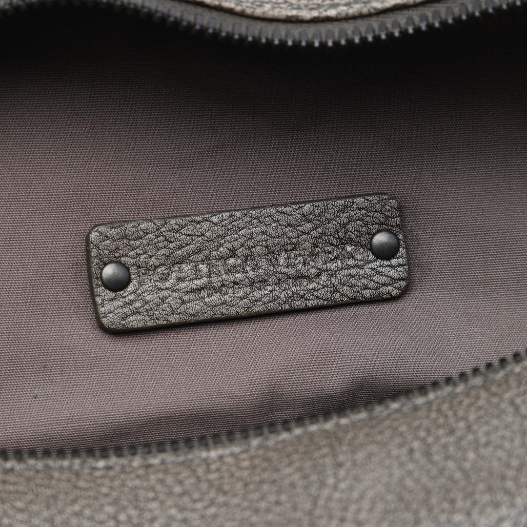 grainé Intrecciato Business Sac Cuir de veau grainé Gris