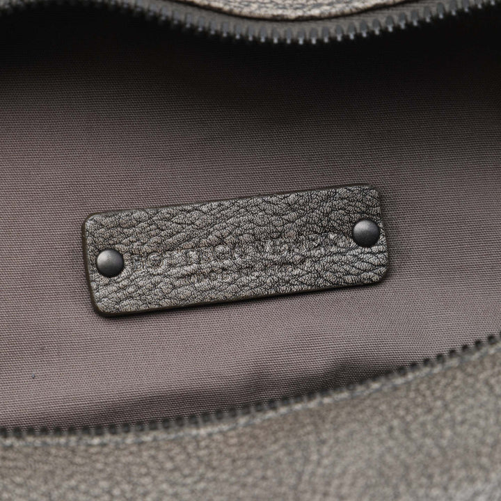 grainé Intrecciato Business Sac Cuir de veau grainé Gris
