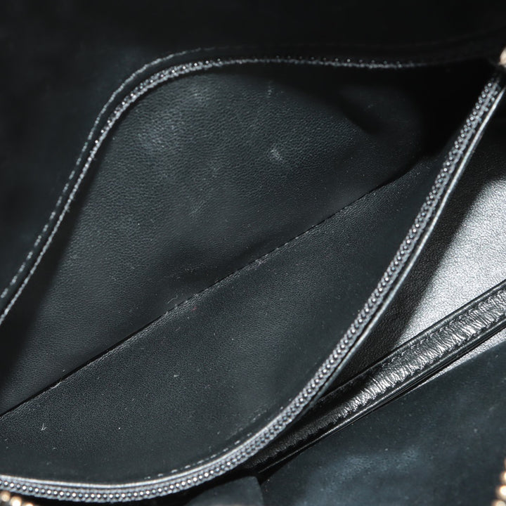 Chanel Small Knit and Cuir de veau Gabrielle Hobo Noir