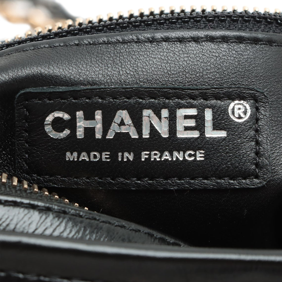 Chanel Small Knit and Cuir de veau Gabrielle Hobo Noir