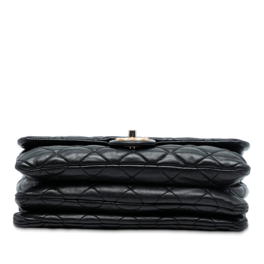 Chanel Medium Matelassé Cuir d’agneau All Slide Long Simple rabat