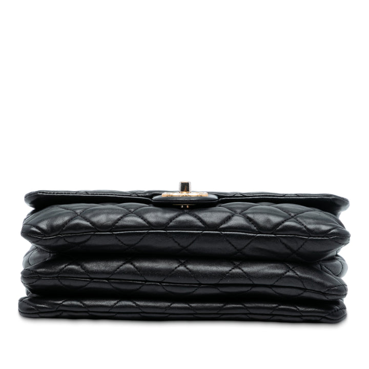 Chanel Medium Matelassé Cuir d’agneau All Slide Long Simple rabat