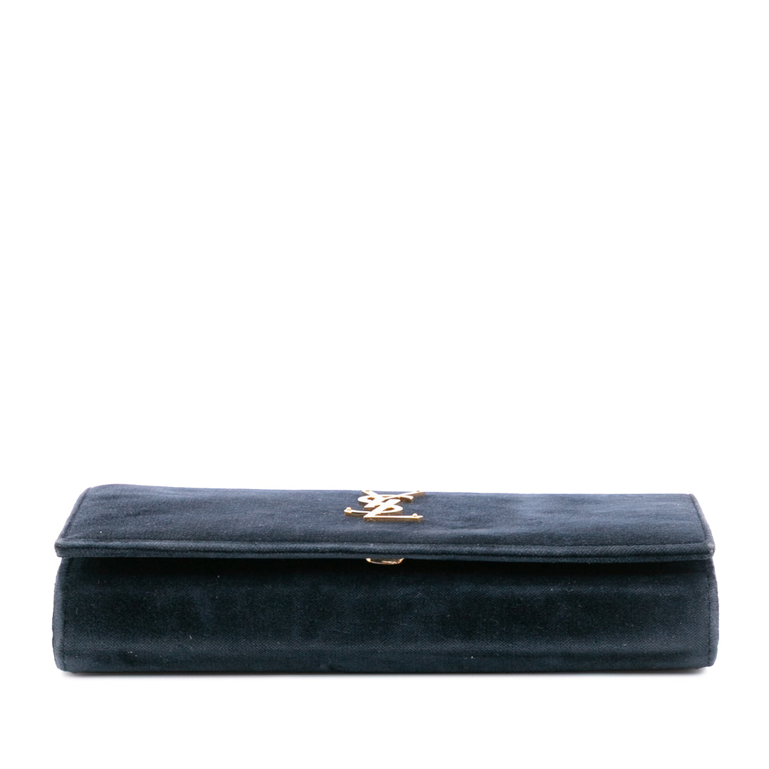 Saint Laurent Daim Monogram Kate Chain Wallet Vert – GABY PARIS Authentique