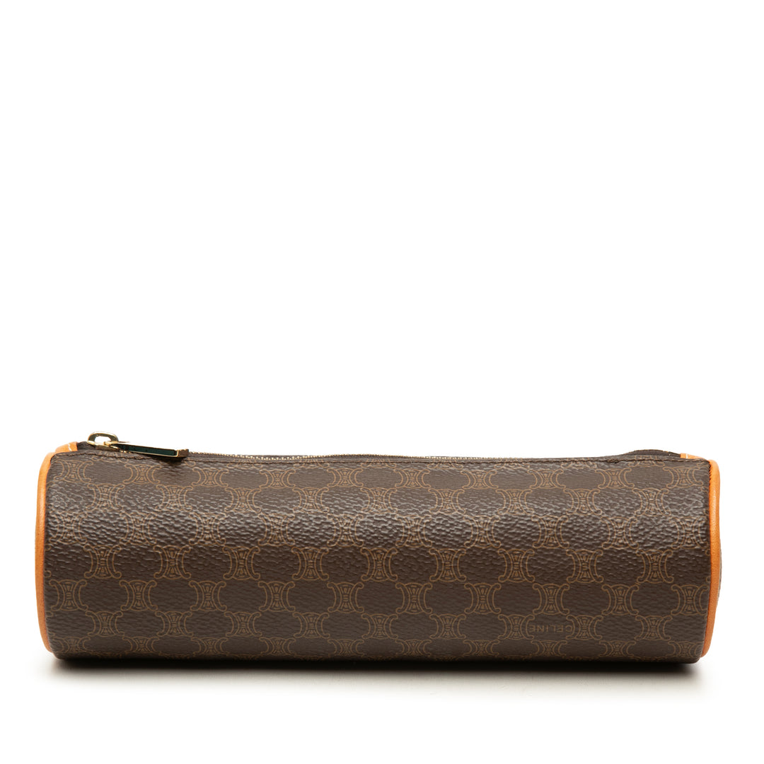 Celine Étui Macadam Pencil Toile enduite Marron – vue principale – GABY PARIS