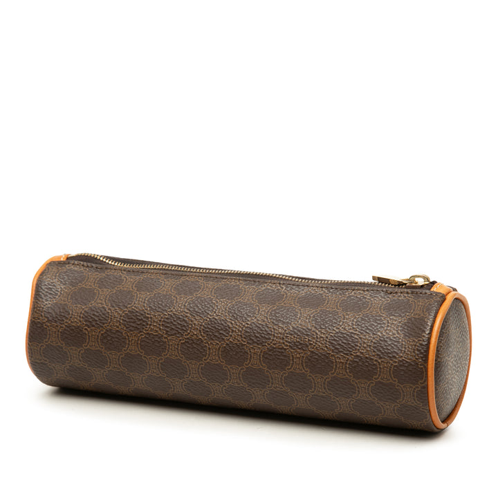Celine Étui Macadam Pencil Toile enduite Marron – vue 2 – GABY PARIS