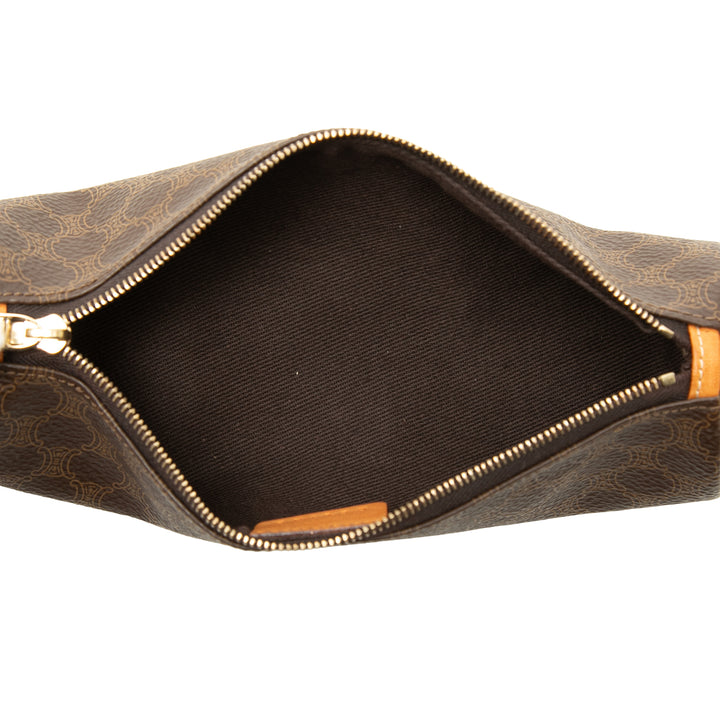 Celine Étui Macadam Pencil Toile enduite Marron – vue 4 – GABY PARIS