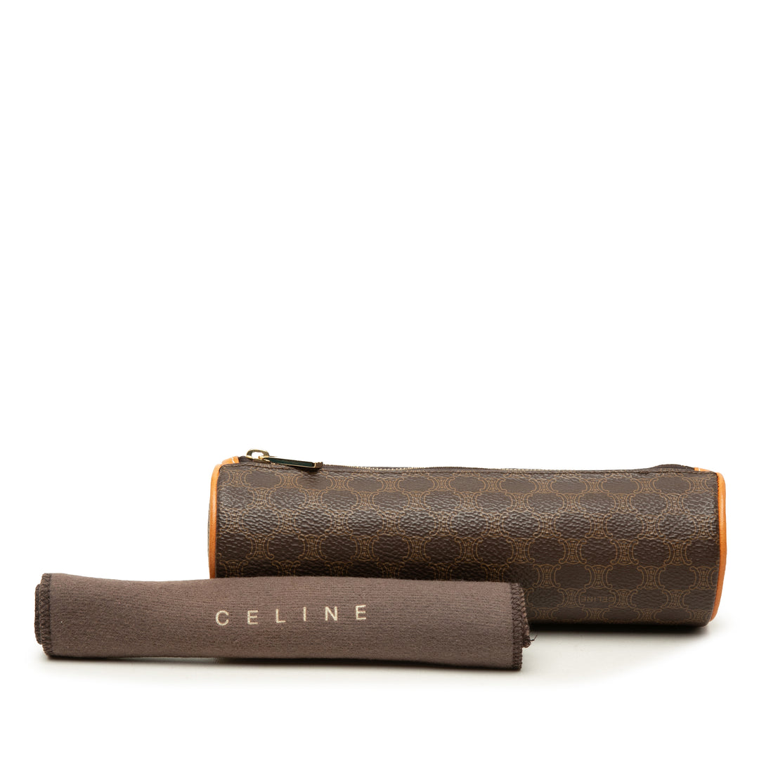 Celine Étui Macadam Pencil Toile enduite Marron – vue 7 – GABY PARIS
