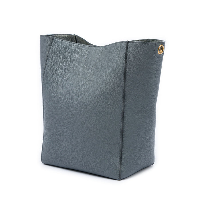 Celine Souple grainé Seau Sangle Sac seau Petit Cuir de veau grainé Gris – vue 2 – GABY PARIS