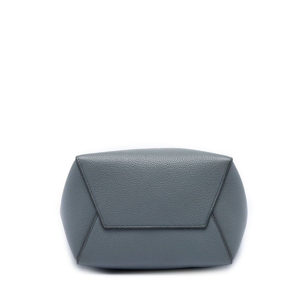 Celine Souple grainé Seau Sangle Sac seau Petit Cuir de veau grainé Gris – vue 3 – GABY PARIS