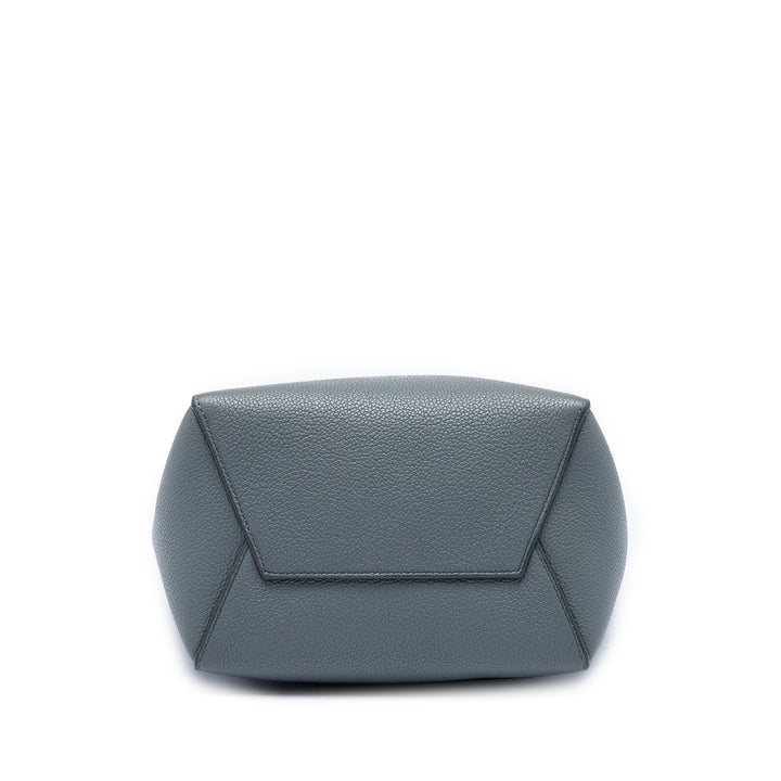 Celine Souple grainé Seau Sangle Sac seau Petit Cuir de veau grainé Gris – vue 3 – GABY PARIS